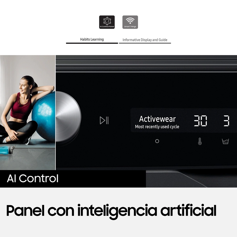 LAVADORA SECADORA SAMSUNG 22KG / 13KG CON INTELIGENCIA ARTIFICIAL EN PANEL CONTROL - 9