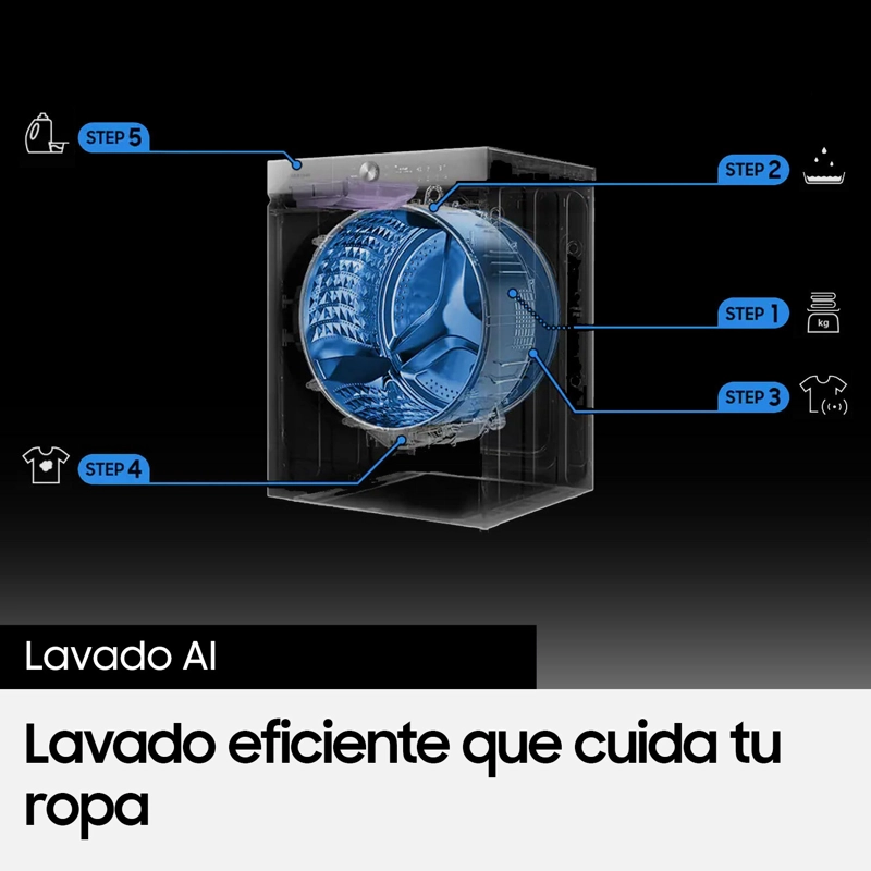 LAVADORA SECADORA SAMSUNG 22KG / 13KG CON INTELIGENCIA ARTIFICIAL EN PANEL CONTROL - 10