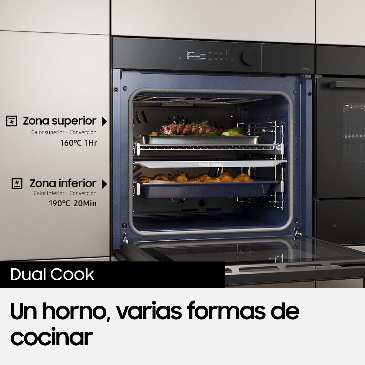 Horno Eléctrico Series 5 Dual Cook y Air Fry con conexión Wi-Fi 76L color negro - 9
