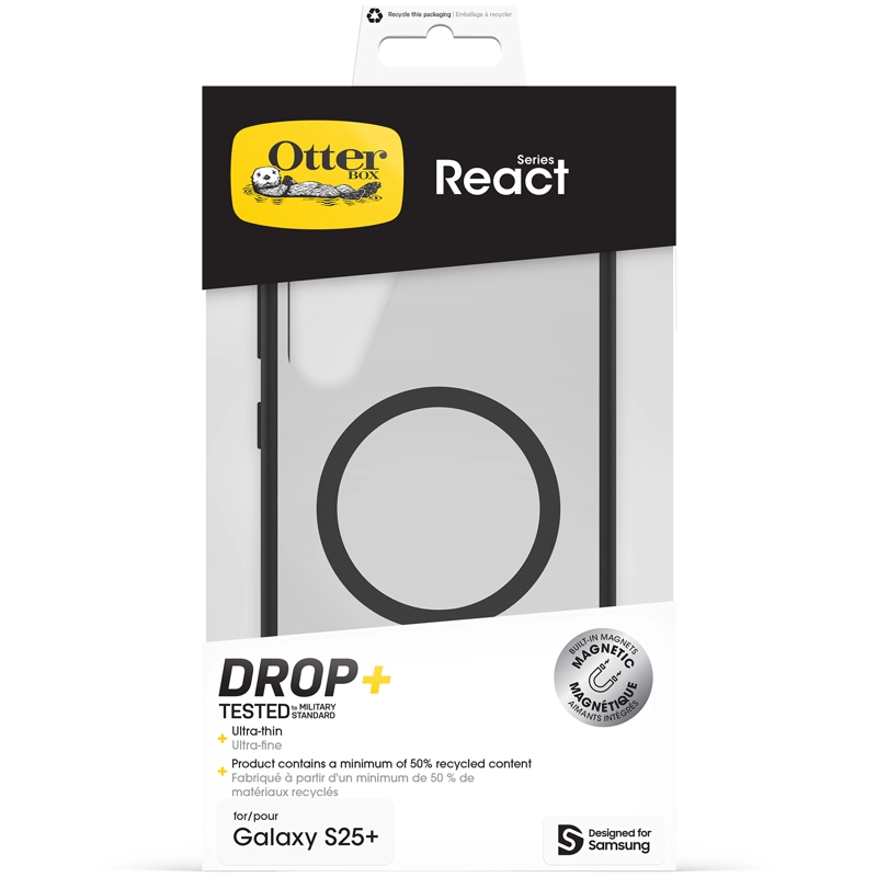 CARCASA SAMSUNG MAGNÉTICA REACT NEGRO TRANSPARENTE GALAXY S25 - 5