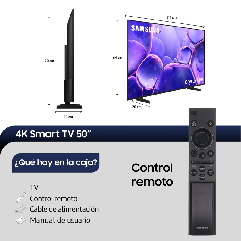 50" Crystal UHD U8000F 4K Smart TV (2025) - 4