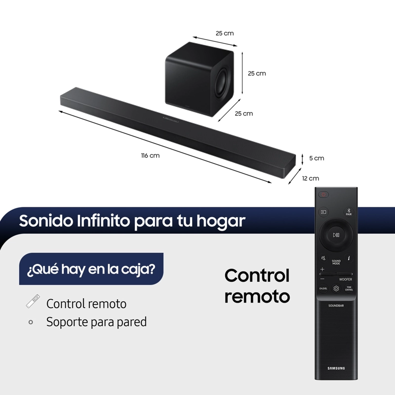 Q-Series Soundbar HW-QS700F 3.1.2 Subwoofer (2025) - 2