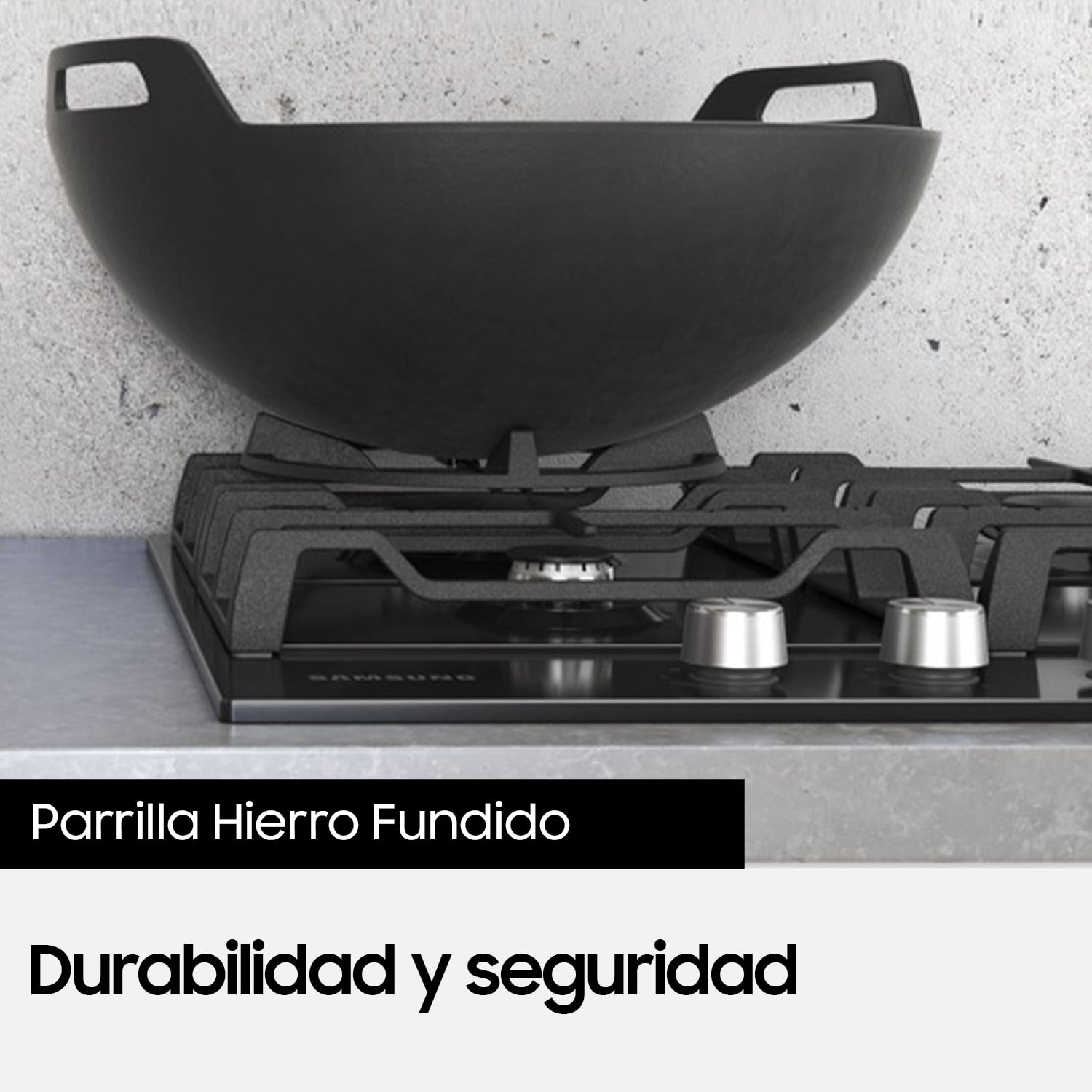 Encimera a Gas 4 Quemadores Negra - 6