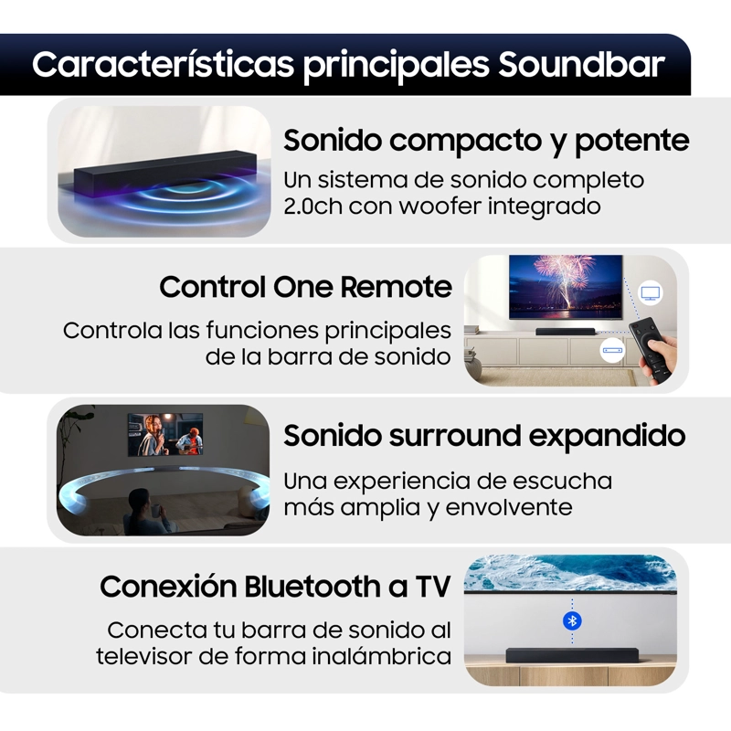 B-Series Soundbar HW-B400F 2.0 (2025) - 4