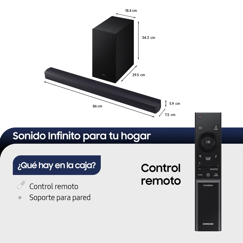 B-Series Soundbar HW-B650F 3.1 Subwoofer (2025) - 2