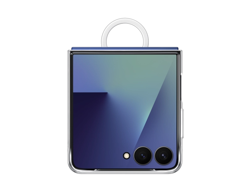 CARCASA TRANSPARENTE GALAXY Z FLIP7 CON ANILLO TRANSPARENTE - 1