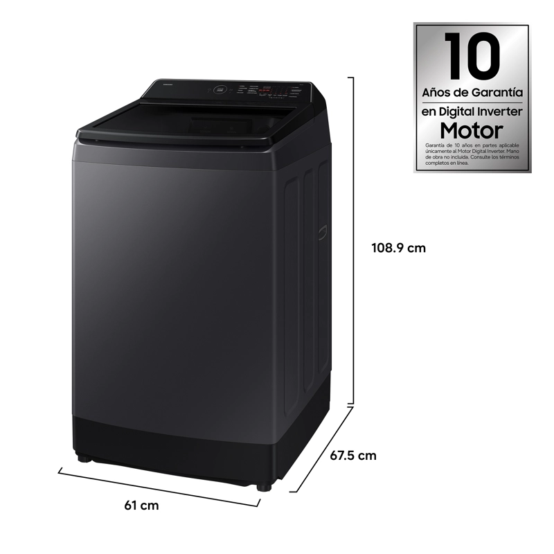 Lavadora carga superior 15Kg Eco Bubble™ Grafito 2026 - 2