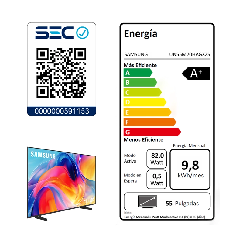 55" Mini LED M70H 4K Samsung Vision AI Smart TV (2026) - 8