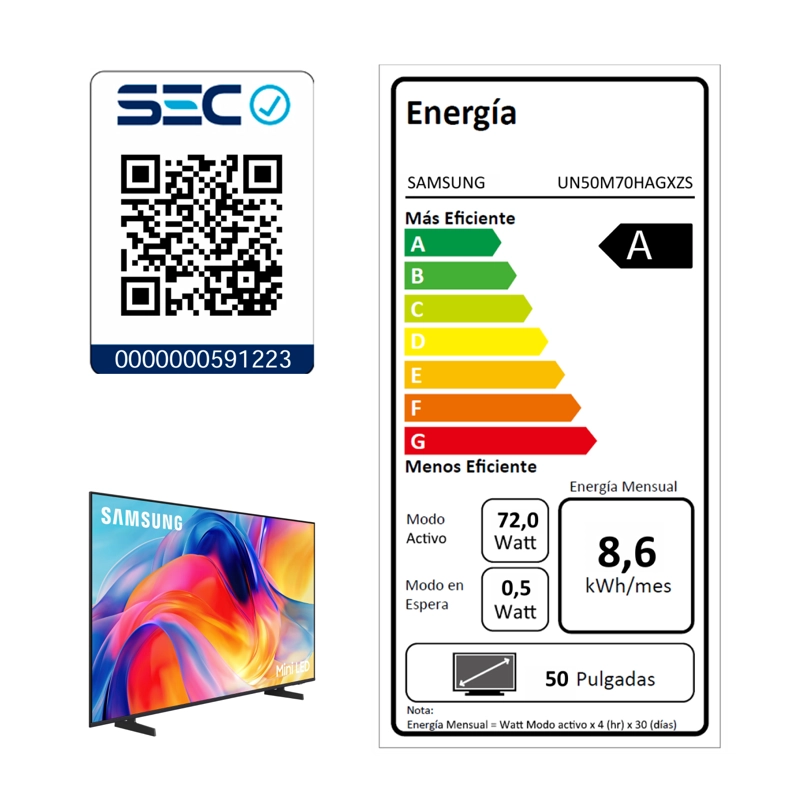 50" Mini LED M70H 4K Samsung Vision AI Smart TV (2026) - 8