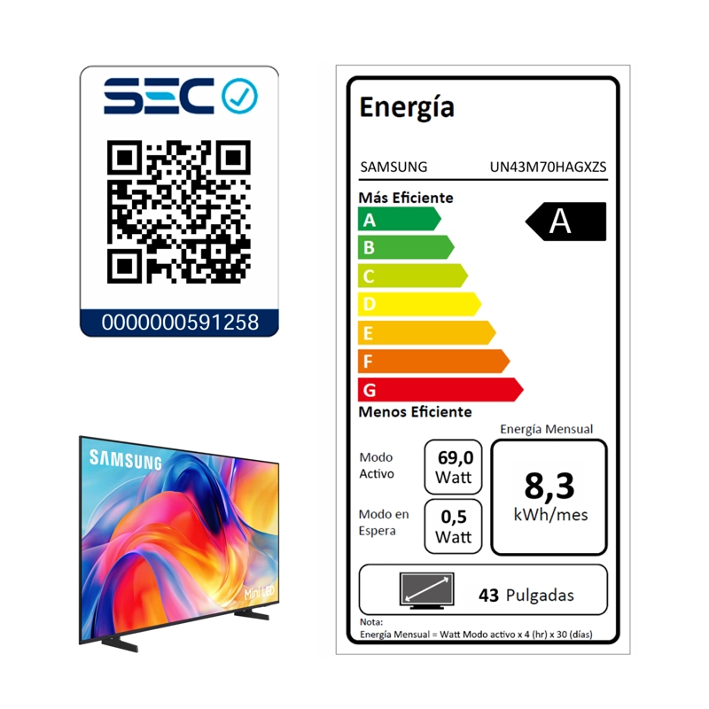 43" Mini LED M70H 4K Samsung Vision AI Smart TV (2026) - 8