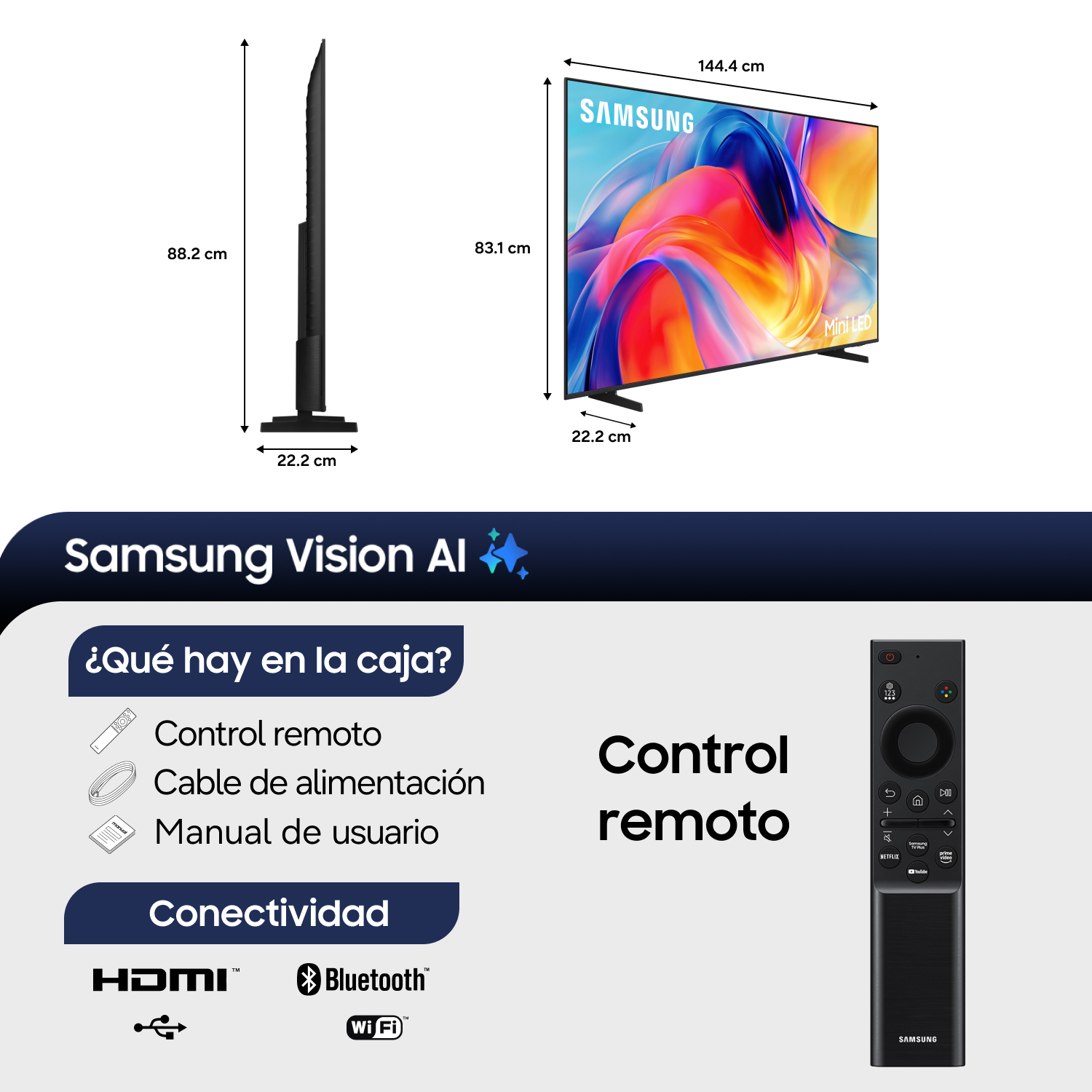 65" Mini LED M75H 4K Samsung Vision AI Smart TV (2026) - 2