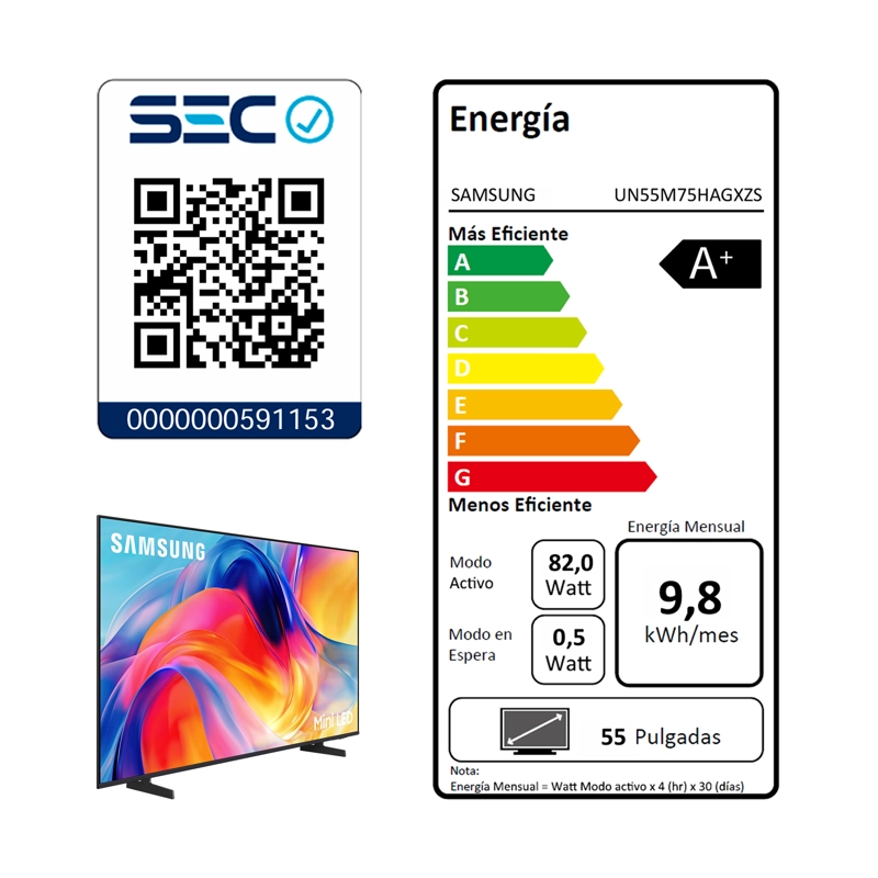 55" Mini LED M75H 4K Samsung Vision AI Smart TV (2026) - 9