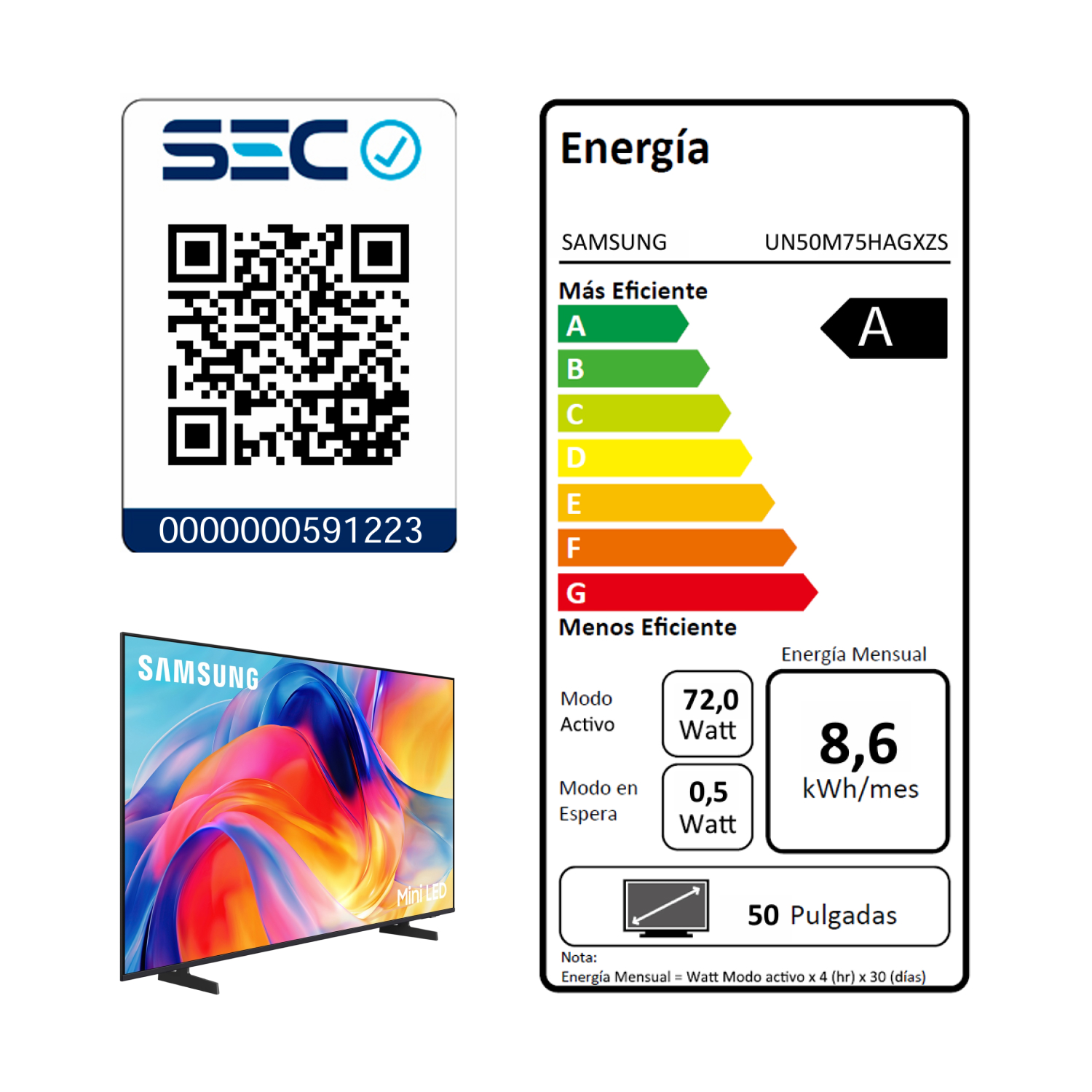 50" Mini LED M75H 4K Samsung Vision AI Smart TV (2026) - 9
