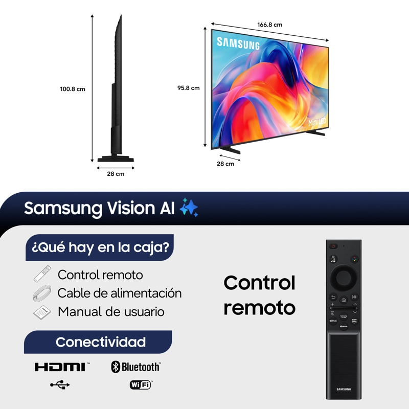 75" Mini LED M70H 4K Samsung Vision AI Smart TV (2026) - 2