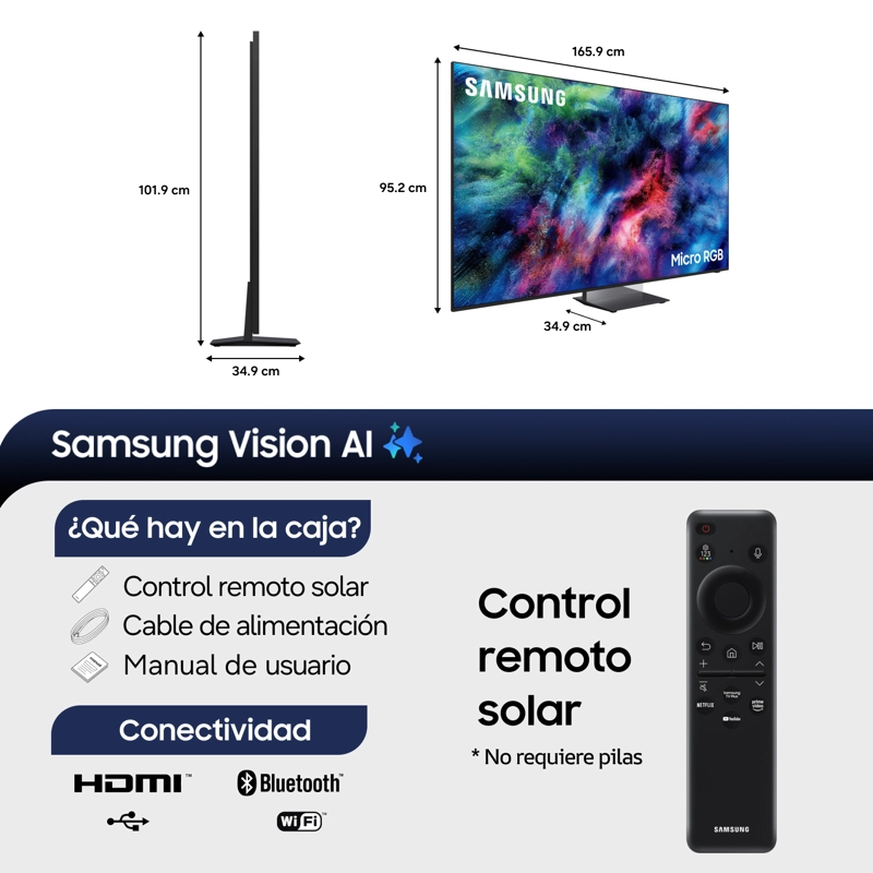 75" Micro RGB R95H 4K Vision AI Smart TV (2026) - 2
