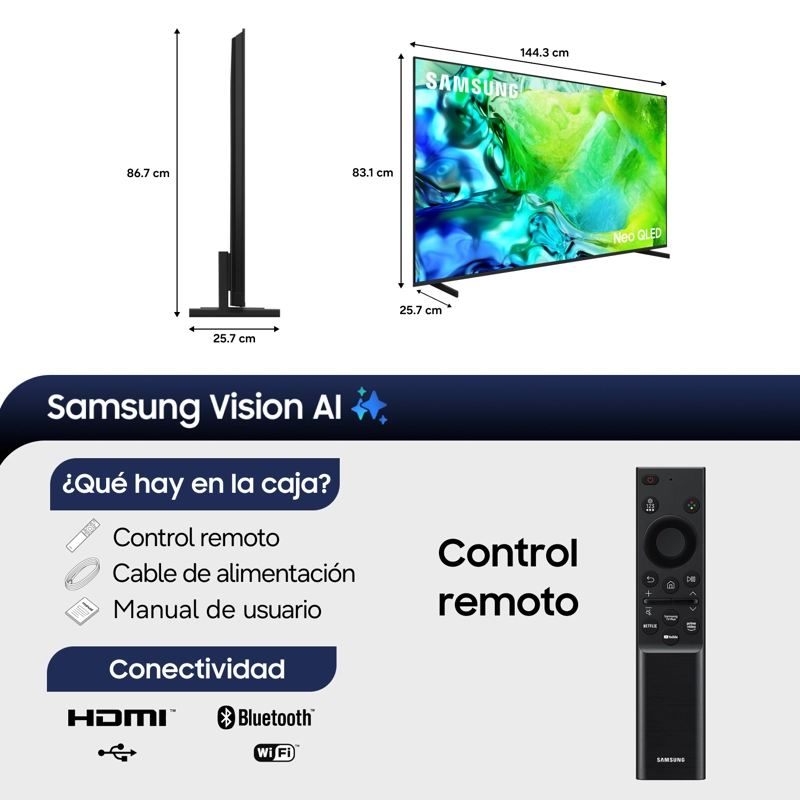 65" Neo QLED QN80H 4K Vision AI Smart TV (2026) - 2