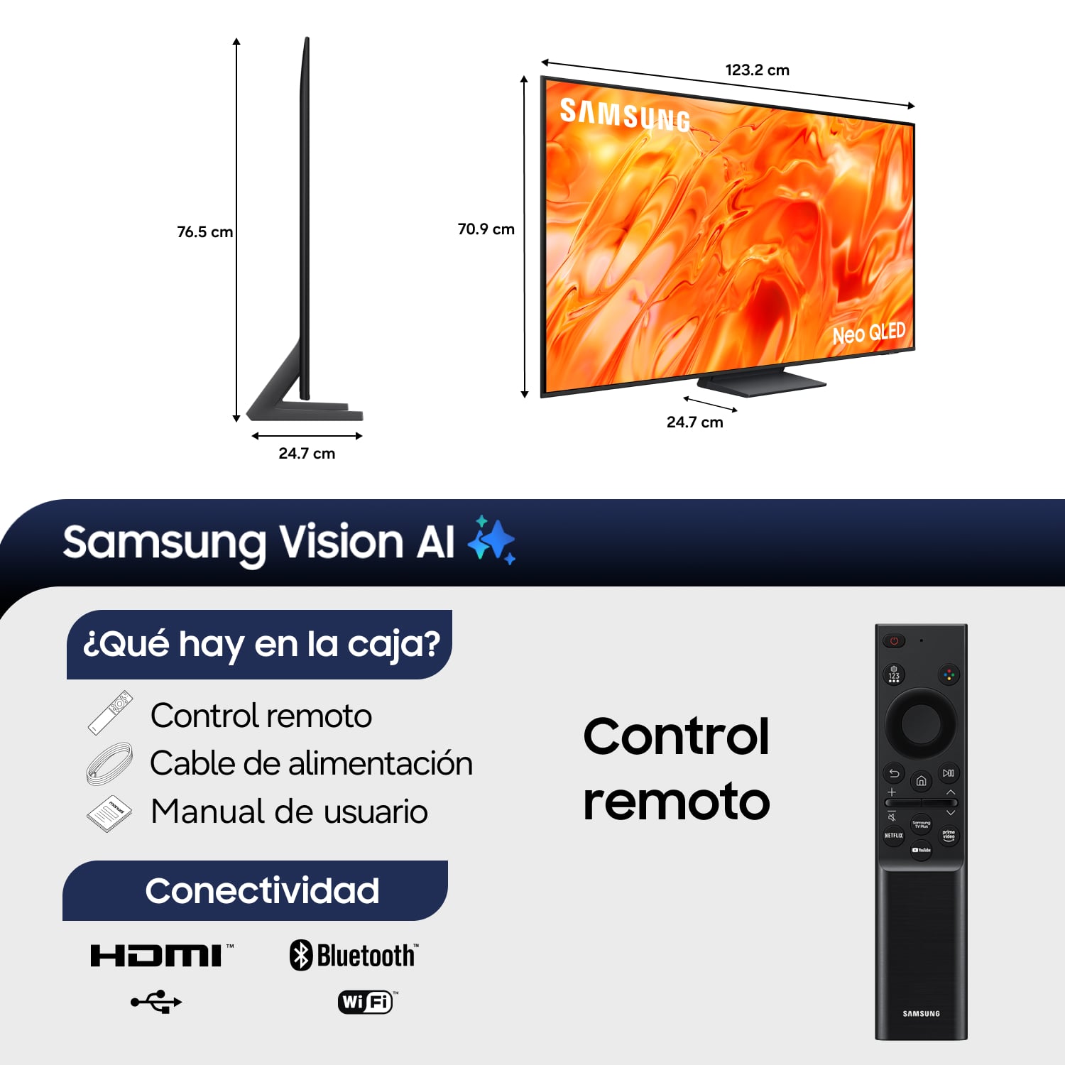 55" Neo QLED QN75H 4K Vision AI Smart TV (2026) - 2