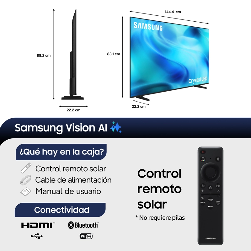 65" Crystal UHD U8500H 4K Samsung Vision AI Smart TV (2026) - 2