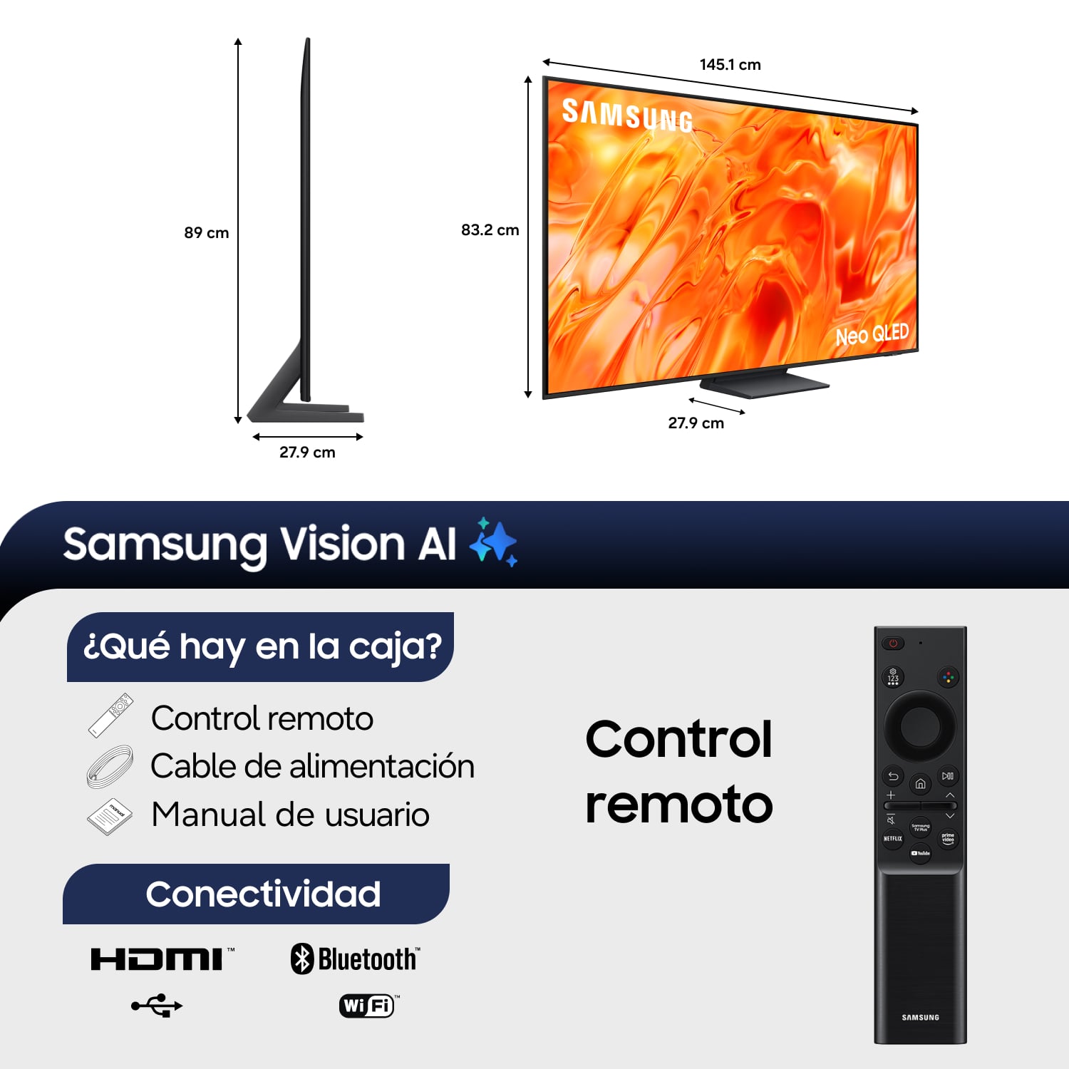 65" Neo QLED QN75H 4K Vision AI Smart TV (2026) - 2