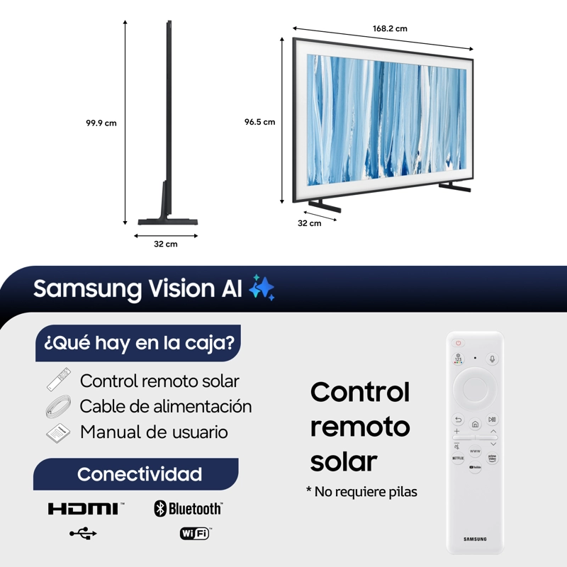 75" The Frame Pro LS03HW Neo QLED 4K Samsung Vision AI Smart TV con marco (2026) + Control por Voz - 2