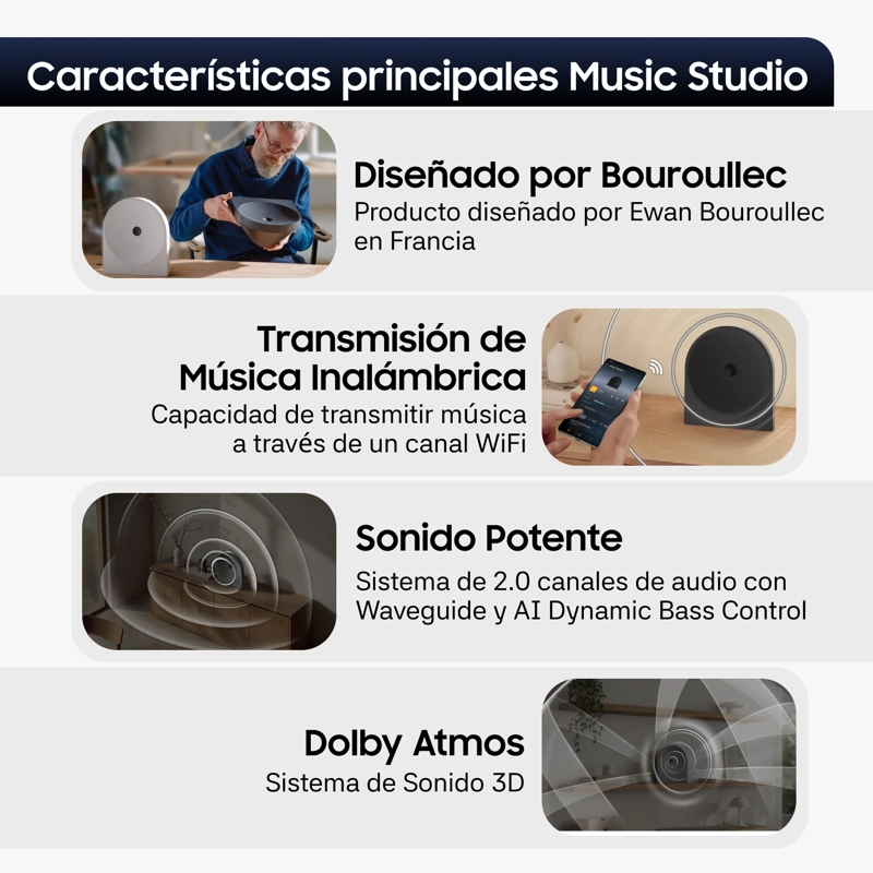 Music Studio 5 LS51H Parlante inalámbrico Wi Fi-Bluetooth (2026) - 4
