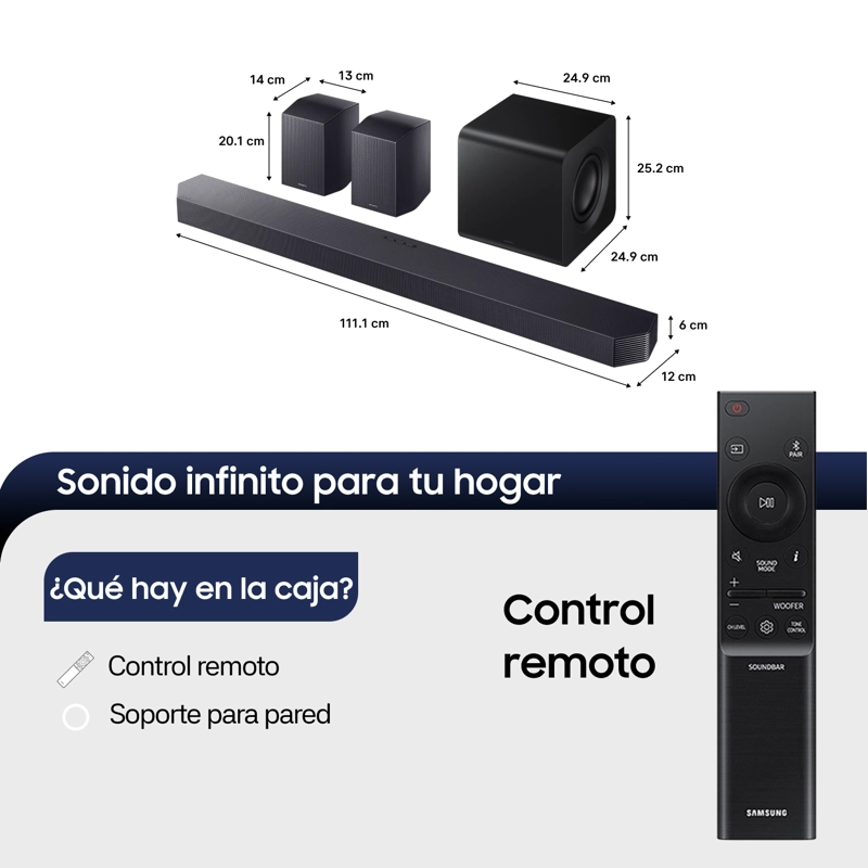 Q-Series Soundbar HW-Q930H 9.1.4 Subwoofer y Parlantes traseros (2026) - 2