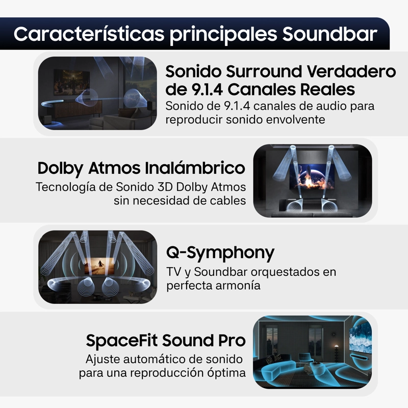 Q-Series Soundbar HW-Q930H 9.1.4 Subwoofer y Parlantes traseros (2026) - 4