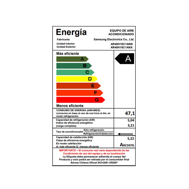 Aire Acondicionado Essential Inverter 18000 BTU - 14