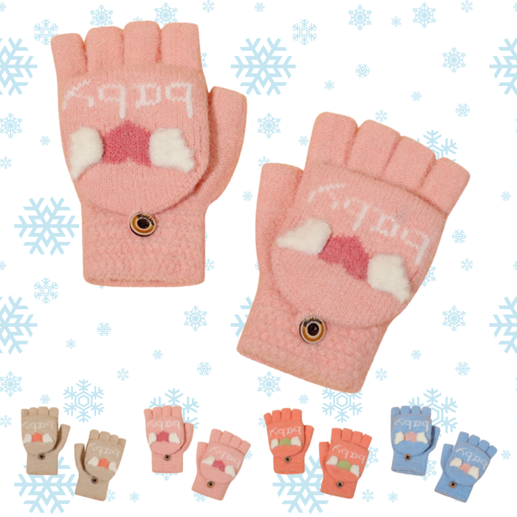 Ripley - PACK LANA OMAS MULTICOLOR 2 GUANTES INFANTILES INVIERNO ...