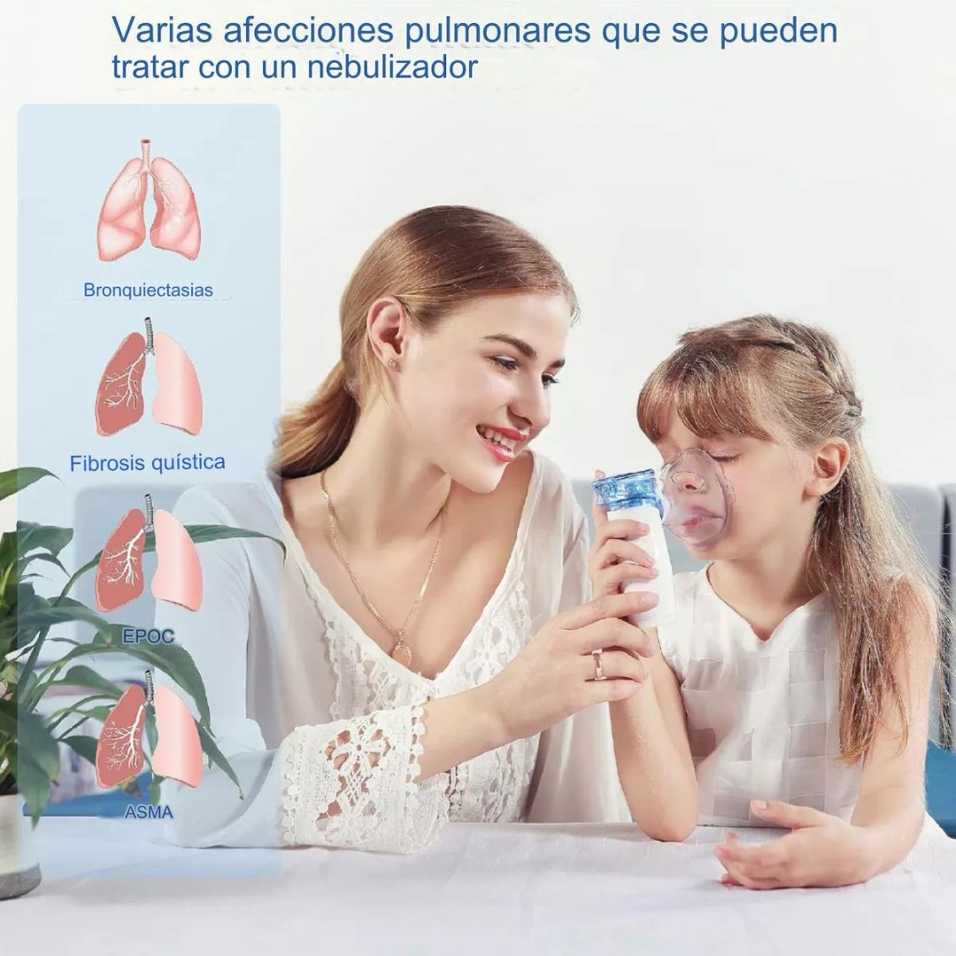NEBULIZADOR UTILÍSIMO NL-3037 INHALADOR PORTÁTIL RECARGABLE USB NIÑO ADULTO - 9