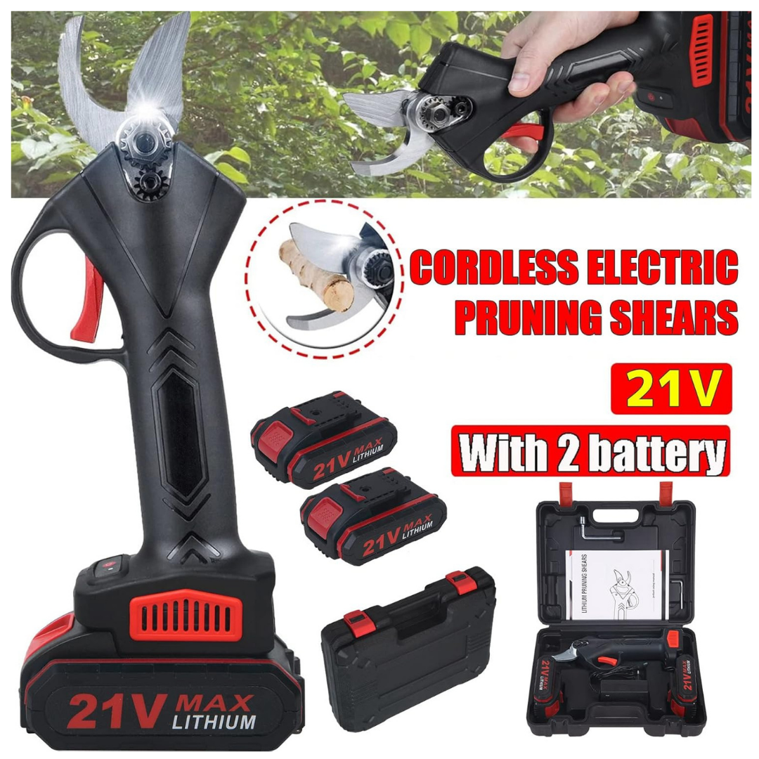 TIJERA UTILÍSIMO PODADORA ELÉCTRICA CORTADORA INALÁMBRICA + 2 BATERÍAS RECARGABLES - 4