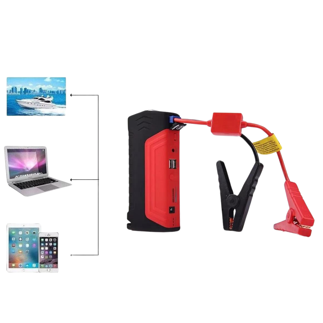 INICIADOR ARRANCADOR BATERIAS CARRO MOTO 12V + COMPRESOR - 6