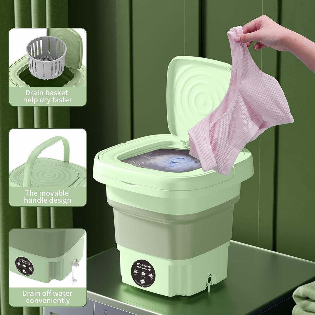 MINI LAVADORA PORTÁTIL PLEGABLE 6 LITROS DE CUBO PEQUEÑO - 2