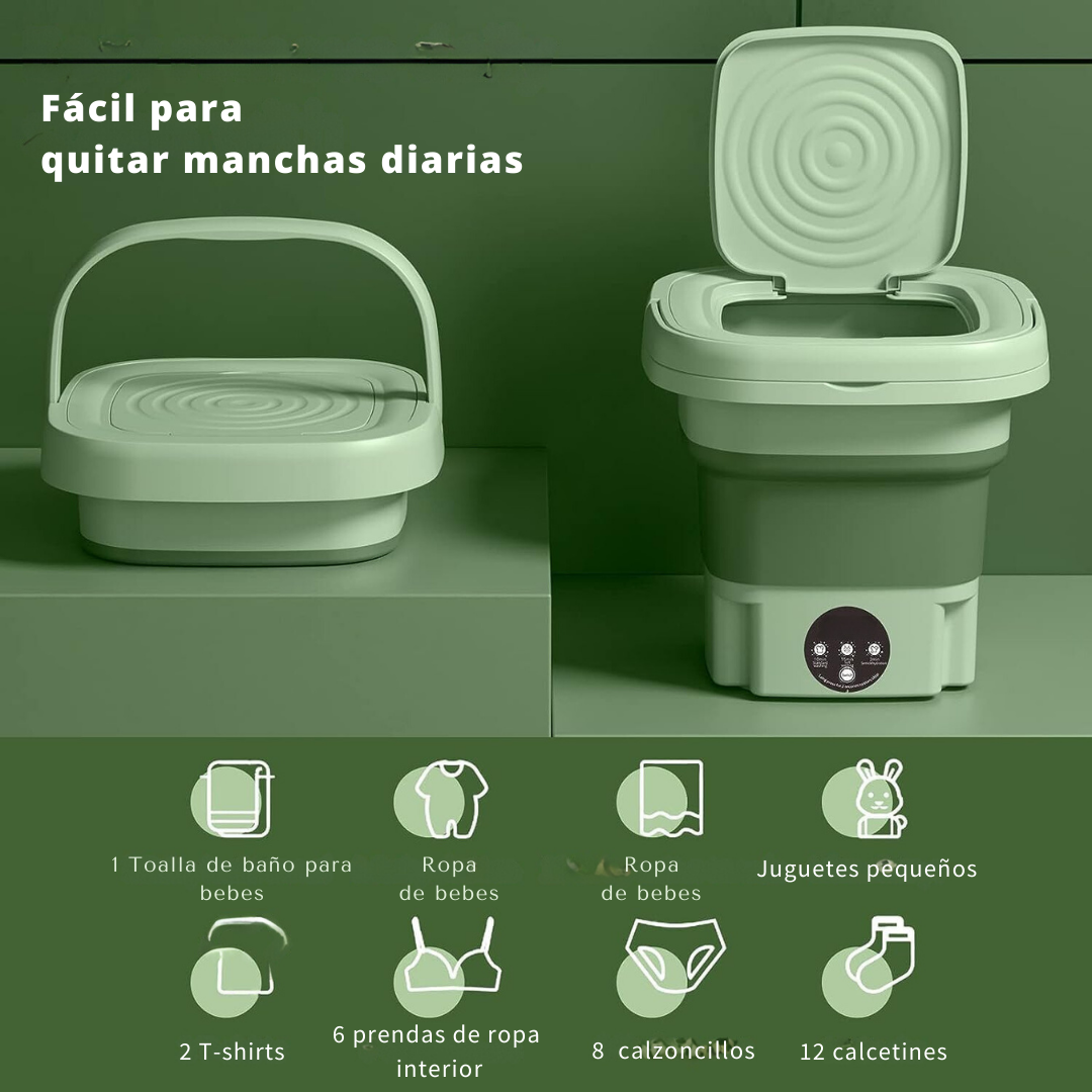 MINI LAVADORA PORTÁTIL PLEGABLE 6 LITROS DE CUBO PEQUEÑO - 4