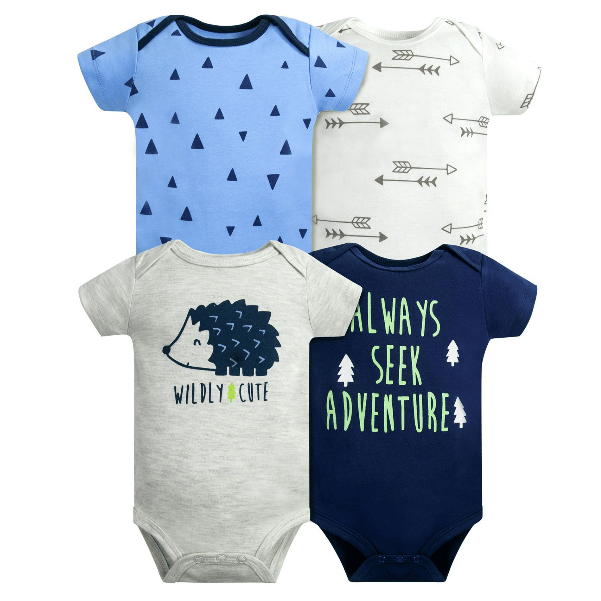 PACK 4 BODY ALGODON NIÑO UTILISIMO MULTICOLOR AZUL MANGA CORTA TEDMIMAK PUERCOESPIN - 1