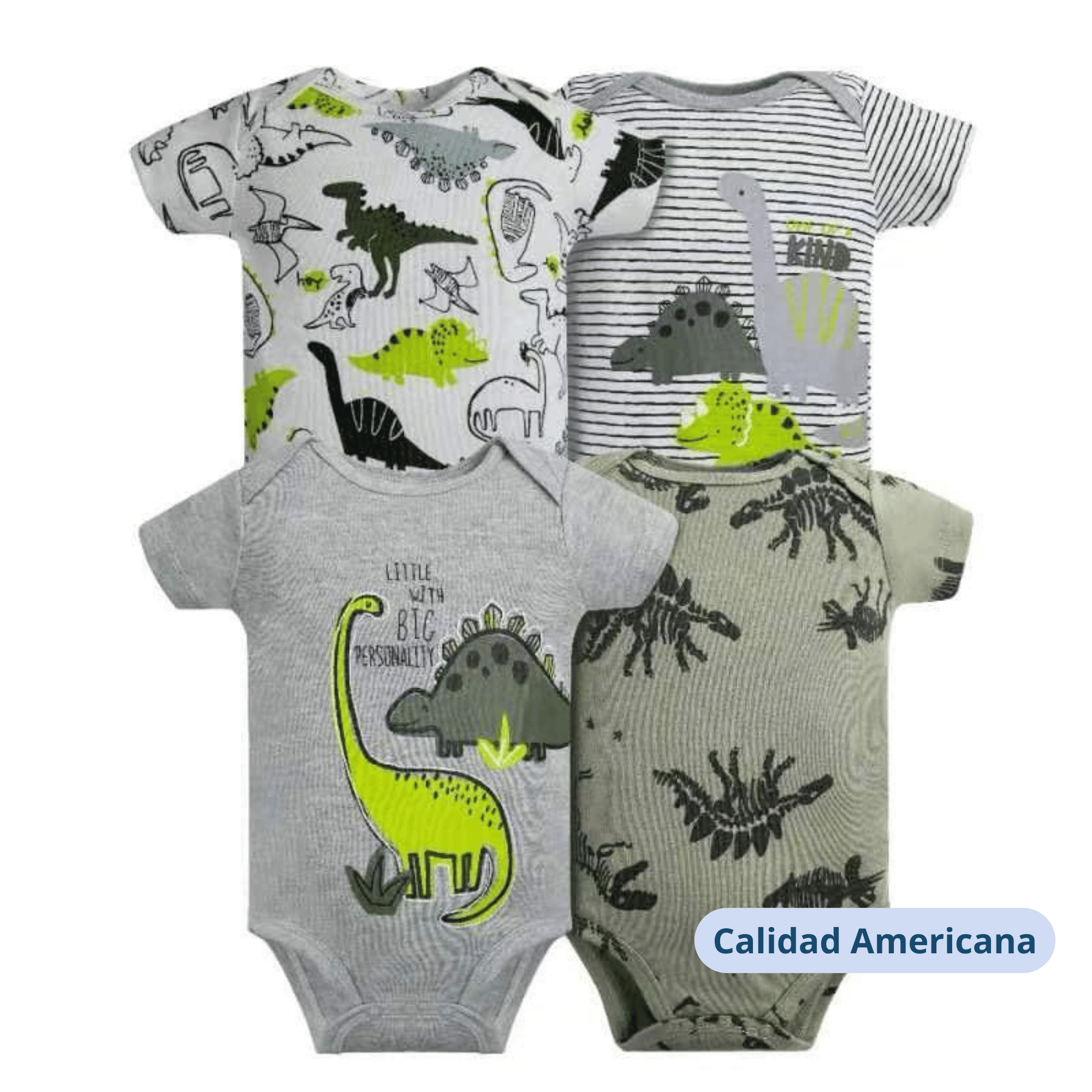 PACK 4 BODY ALGODON NIÑO TEDMIMAK MULTICOLOR MANGA CORTA DINOSAURIOS ANIMADOS - 5