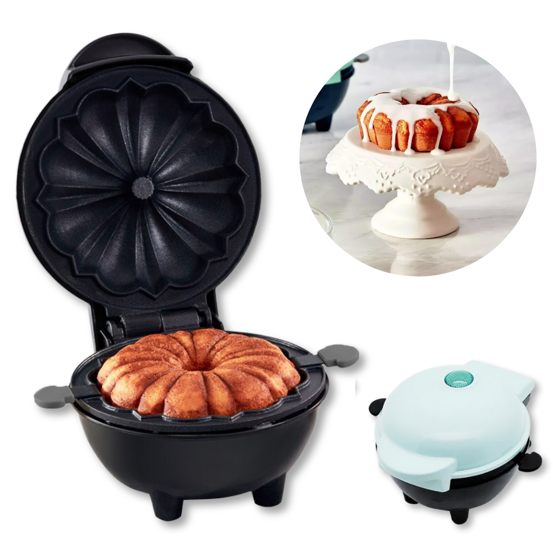 MÁQUINA MINI BUNDT QUEQUE PASTEL CON MOLDE ANTIADHERENTE - 1