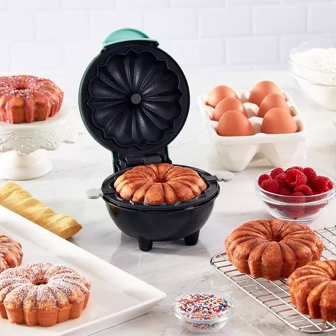 MÁQUINA MINI BUNDT QUEQUE PASTEL CON MOLDE ANTIADHERENTE - 5