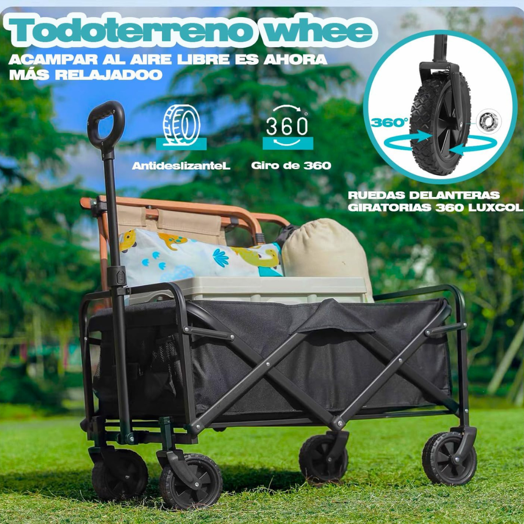 CARRO DE CARGA LINE METAL PLEGABLE ORGANIZADOR CAMPING 120 KG - 6