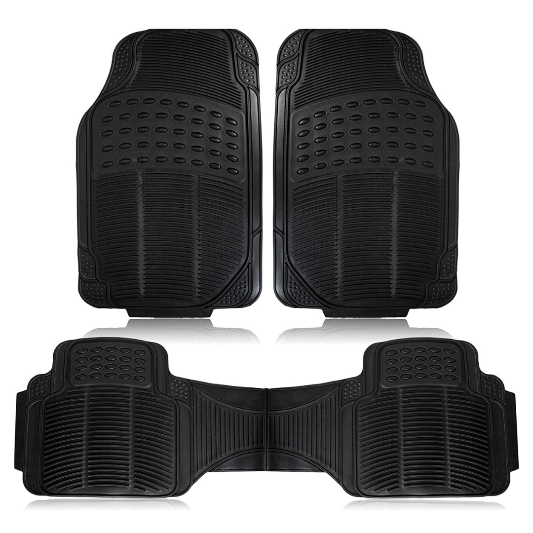 KIT 3 PIEZAS ALFOMBRA PISO DE GOMA ANTIDESLIZANTES PARA AUTO UNIVERSAL - 6