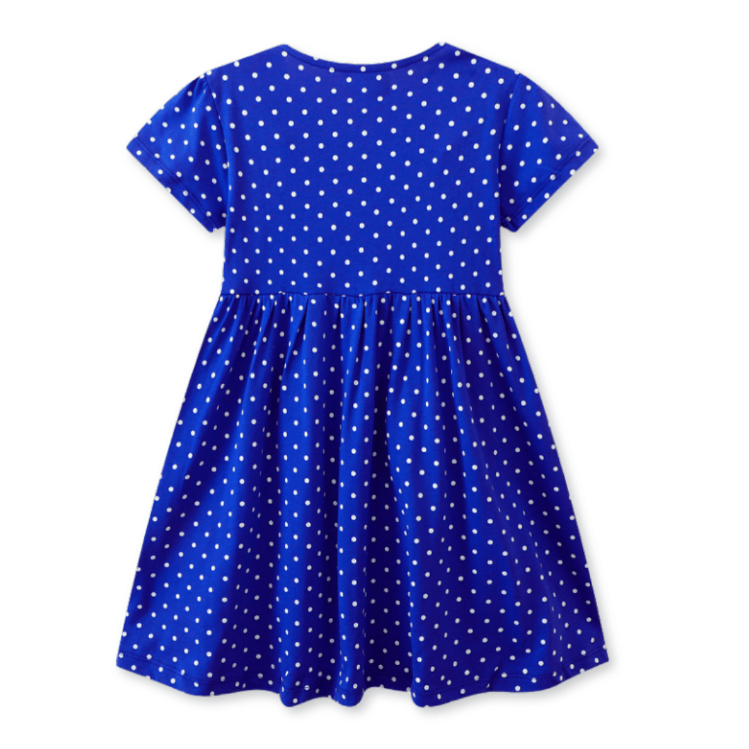 VESTIDO NIÑA JUMP KIDS AZUL MANGA CORTA ESTAMPADO DINOSAURIO - 2