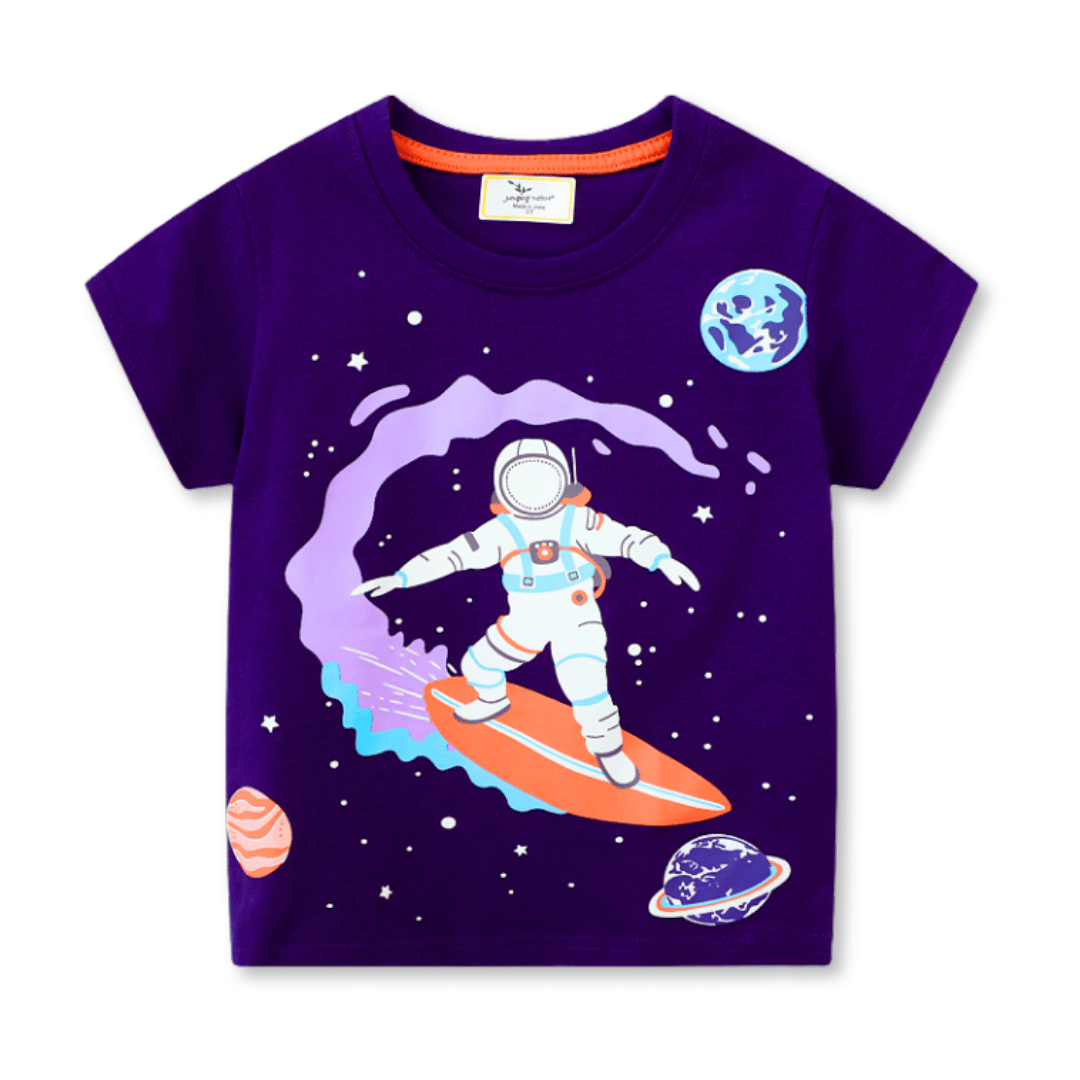 POLERA NIÑO ALGODON MANGA CORTA JUMP KIDS ASTRONAUTA - 1