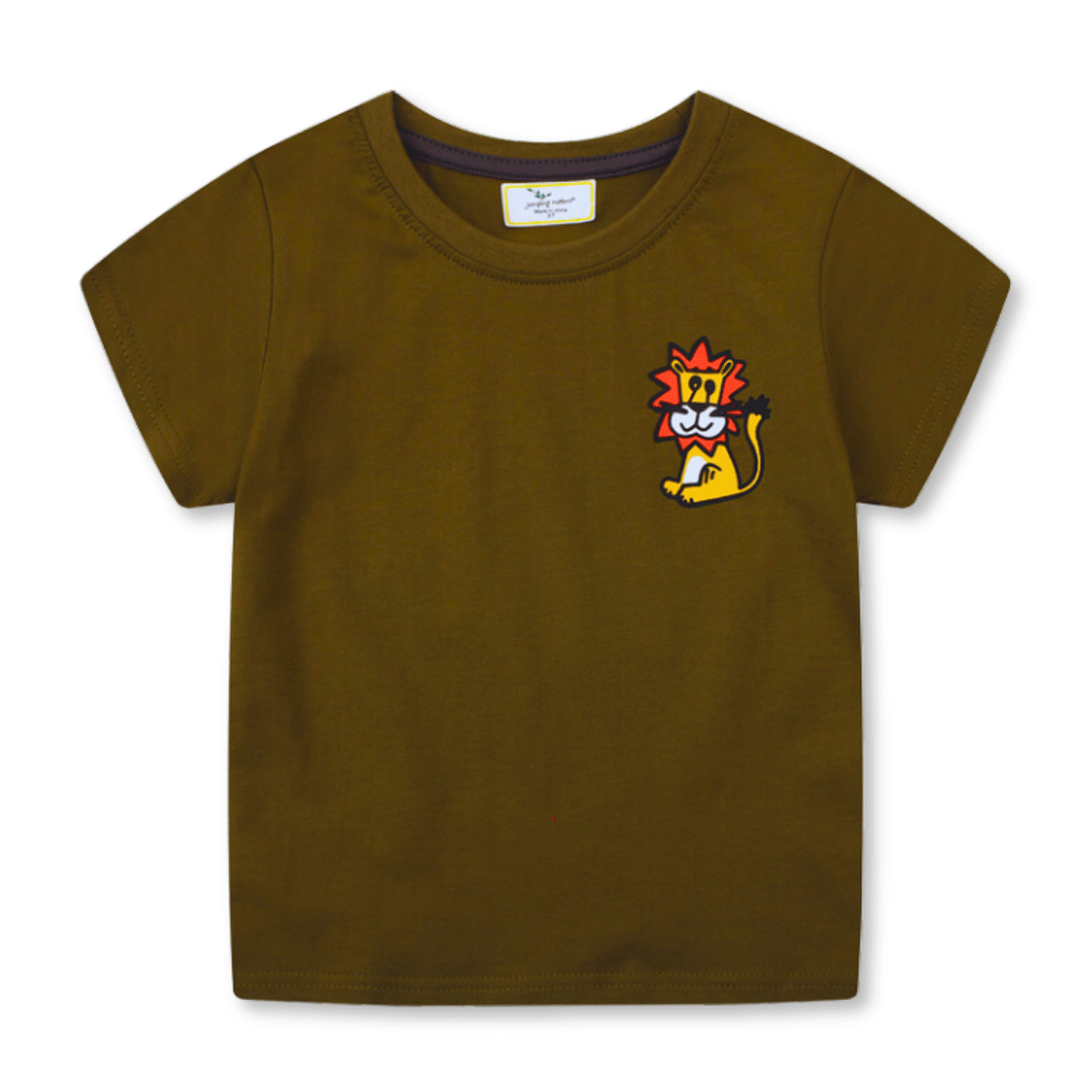 POLERA NIÑO ALGODÓN MANGA CORTA JUMP KIDS LEÓN TIERNO - 1
