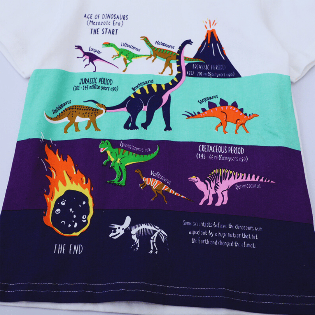 POLERA NIÑO ALGODÓN MANGA CORTA JUMP KIDS MUNDO DE DINOSAURIOS - 4