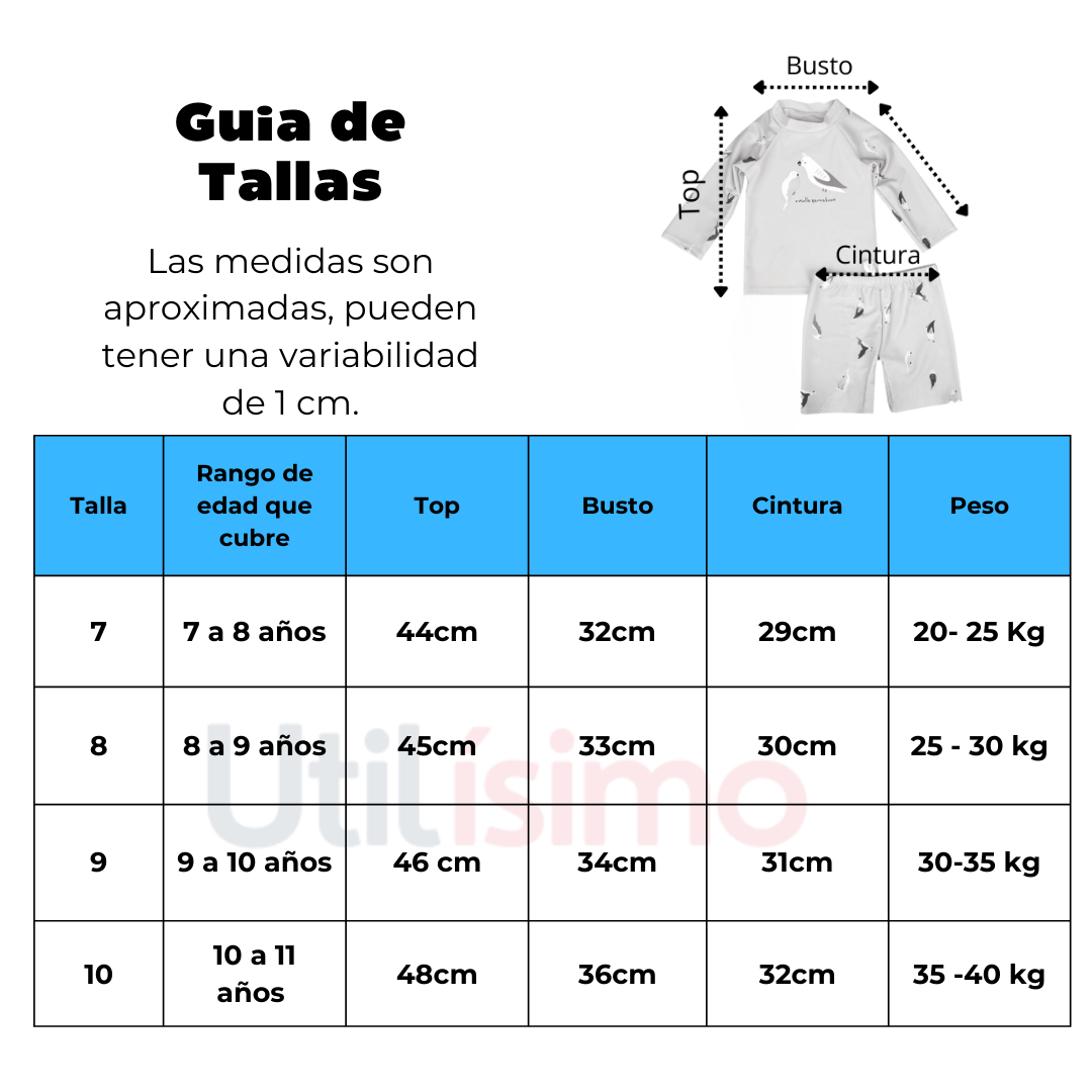 TRAJE DE BAÑO NIÑO JUMP KIDS AZUL 2 PIEZAS MANGA LARGA CALIFORNIA - 3