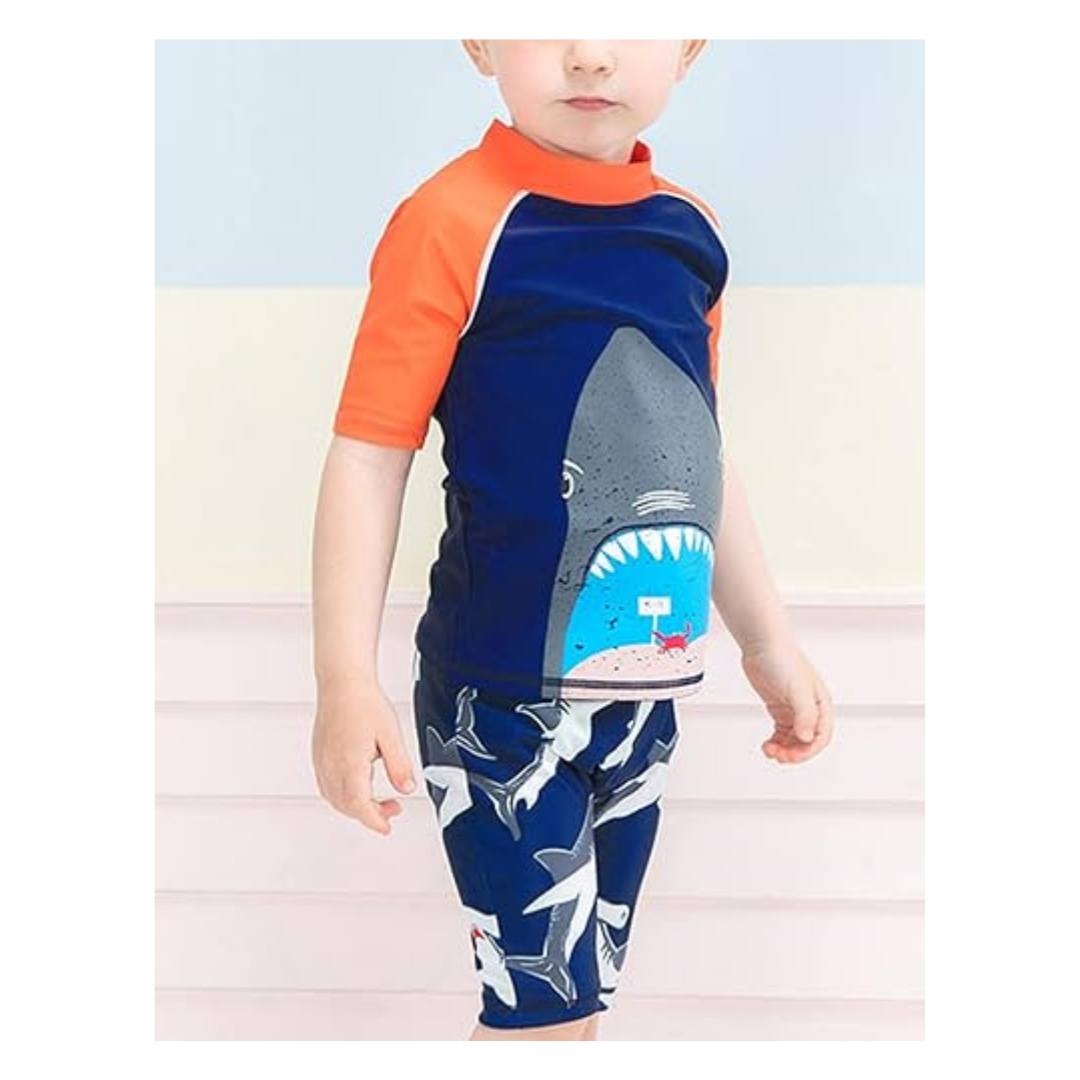 TRAJE DE BAÑO NIÑO JUMP KIDS 2 PIEZAS MANGA CORTA TIBURÓN. - 2