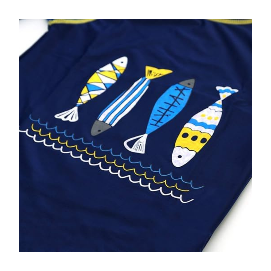 TRAJE DE BAÑO NIÑO JUMP KIDS 3 PIEZAS MANGA LARGA PECES. - 5