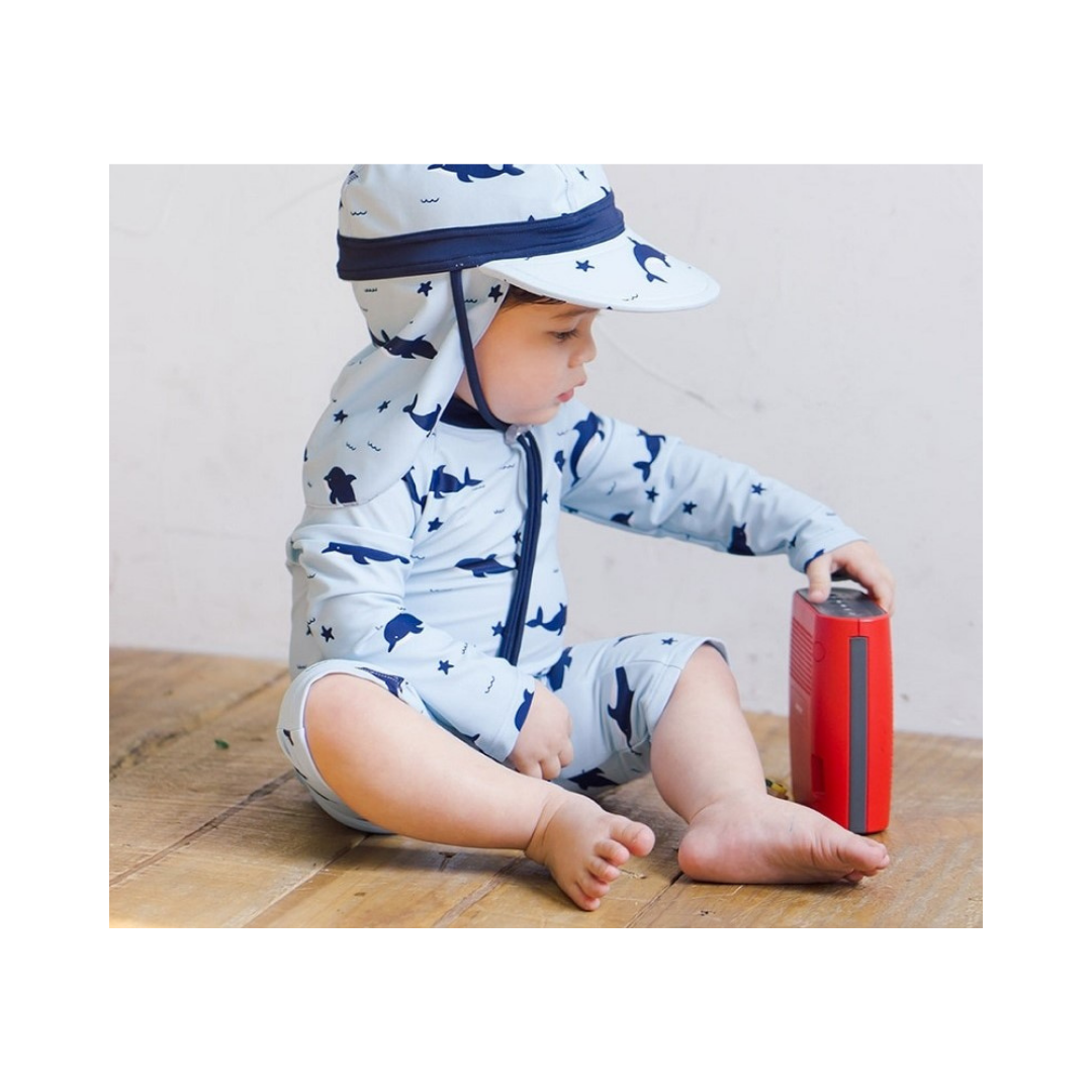 TRAJE DE BAÑO NIÑO JUMP KIDS ENTERITO MANGA LARGA DELFINES - 2