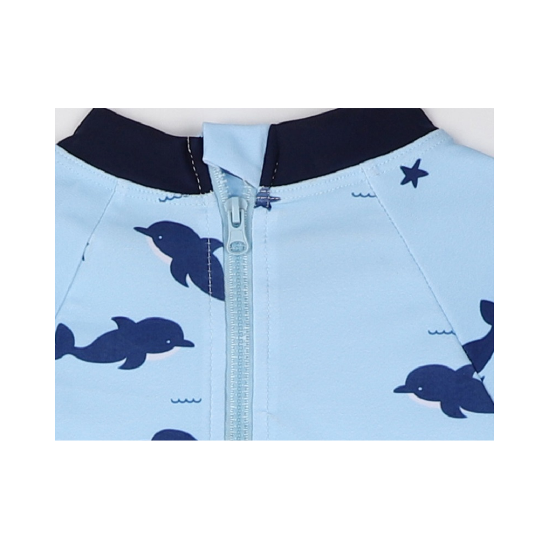 TRAJE DE BAÑO NIÑO JUMP KIDS ENTERITO MANGA LARGA DELFINES - 4