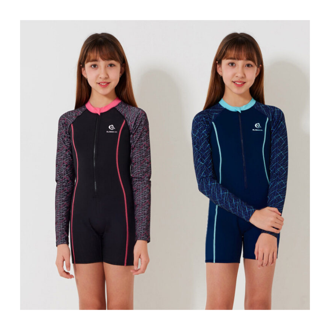 TRAJE DE BAÑO NIÑA JUMP KIDS ENTERITO SPORT MANGA LARGA SURTIDO - 6